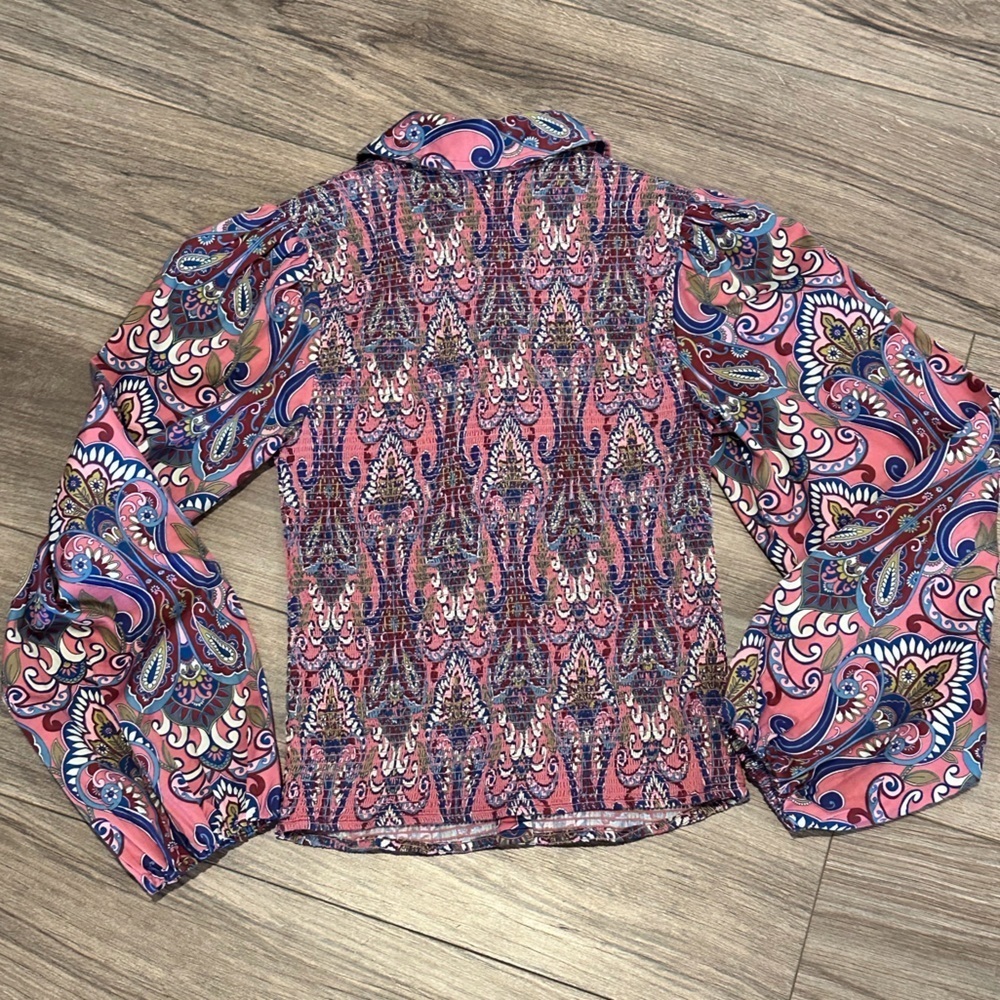 NWT! Love the Label Sohan Long Sleeve Painted Lady Print Paisley XS - Picture 8 of 11